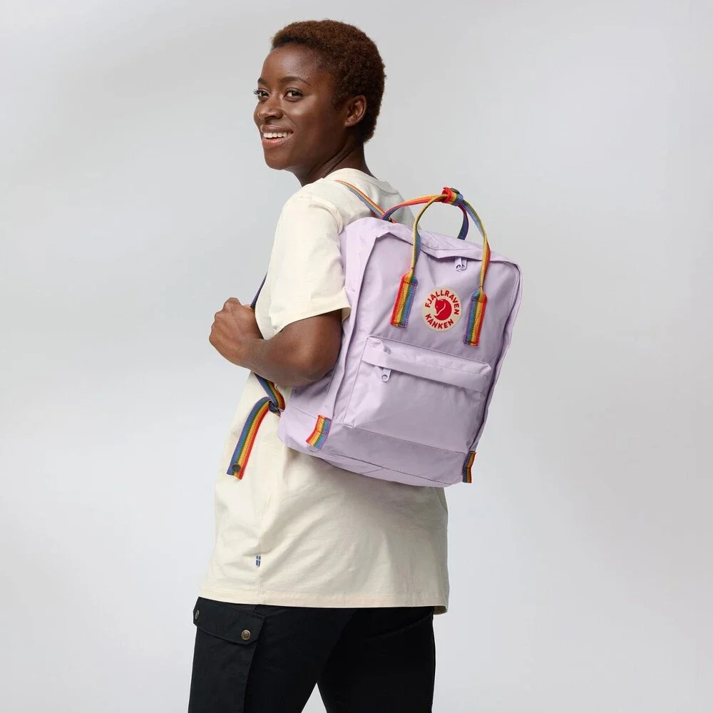 Fjallraven Kanken Rainbow Everyday Bag Unisex Pastel Lavender Backpack GBO3095